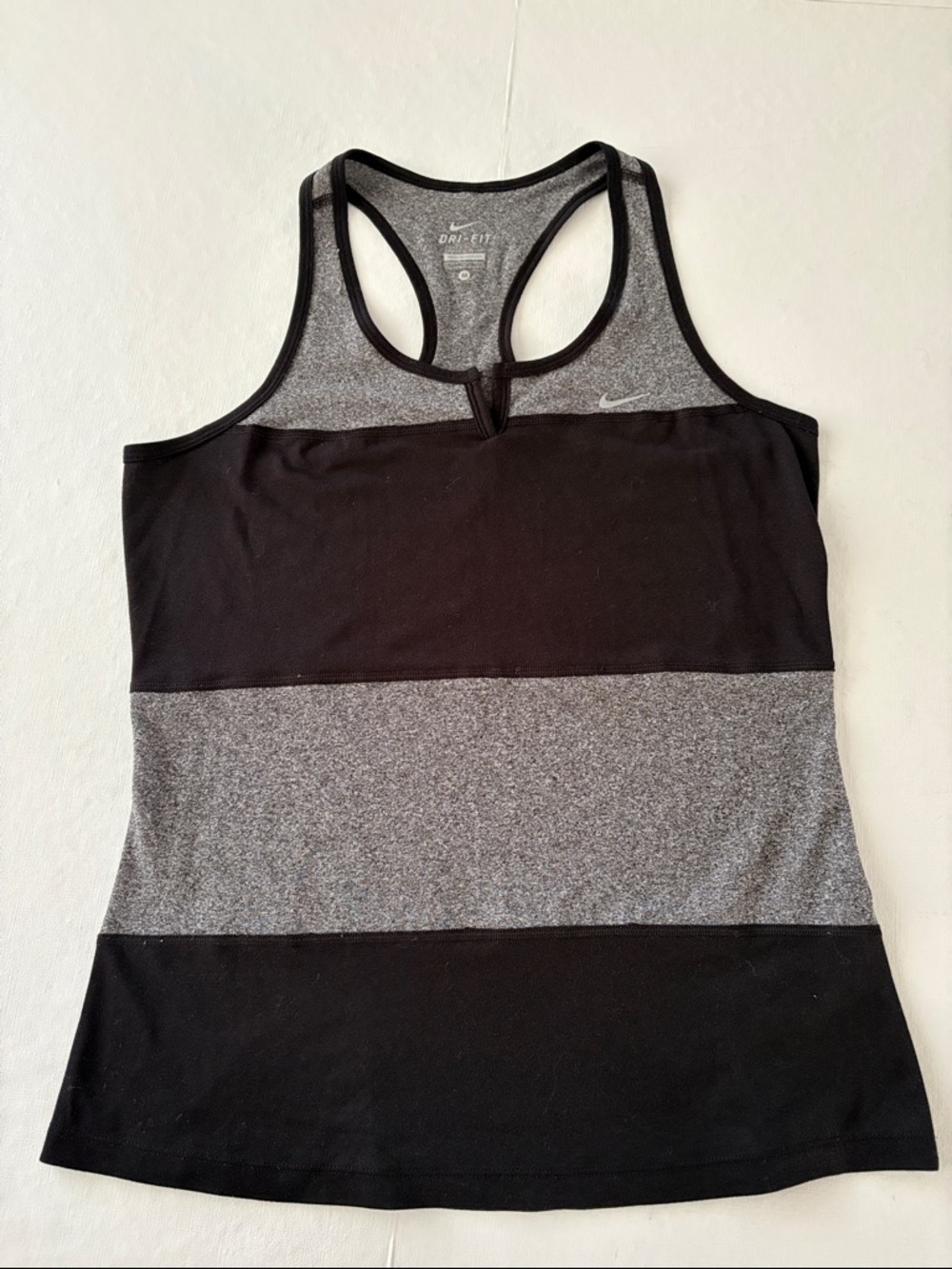 Nike SOULCYCLE  Women's Black & Gray Colorblock Dri-FIT Racerback Tank, Size M